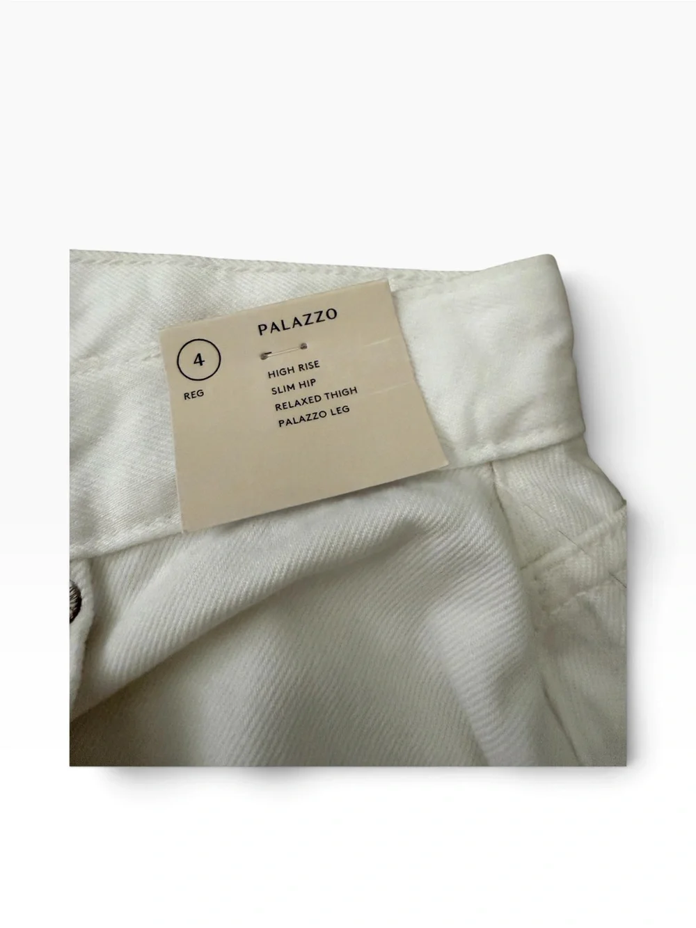 Universal Thread High Rise Palazzo Wide Leg Jeans White Size 4 NWT